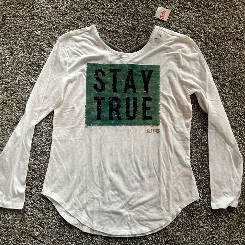 Justice girls long sleeve size 14/16